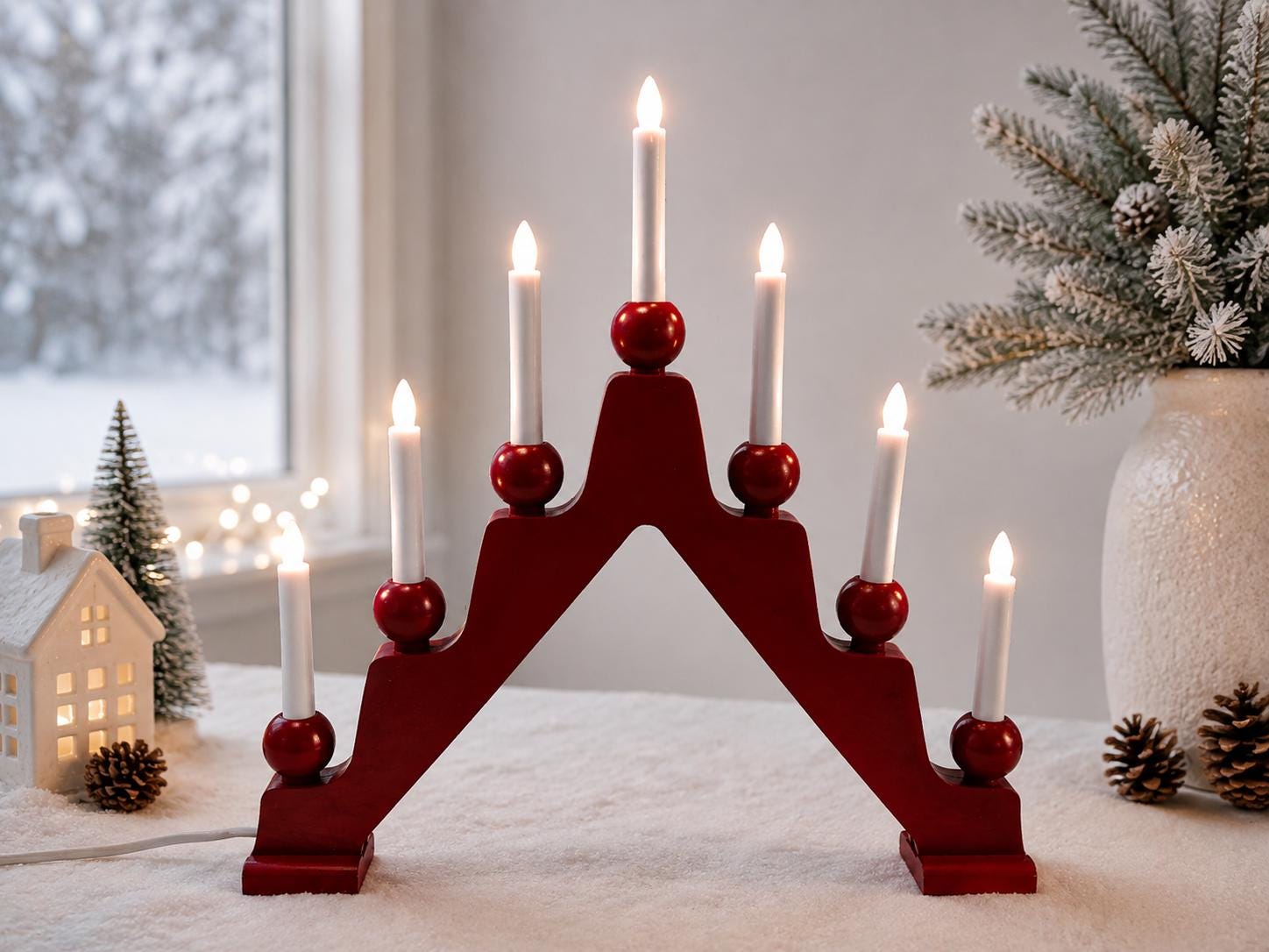 Adventskranz elektrische kerzen