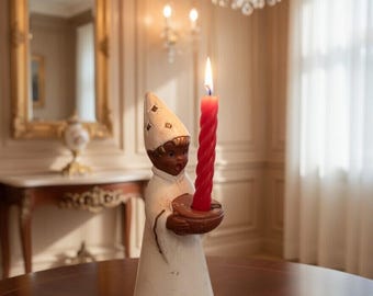 Candelabro vintage Starboy, candelabro, estrella sueca, Navidad, Suecia, colección de casa de campo, Berth Norrman, decoración rústica para el hogar, regalo