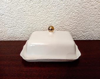 Elegant Butter dish with Lid Decors gift for Mother Swedish Vintage Cottagecore plates Rural Farmhouse decors Wedding gift idea Rustic decor