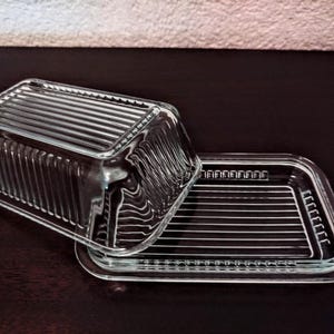 Beautiful Butter dish with Lid Glass Decors gift for Mother Mom Friend Swedish Vintage Cottagecore plates Farmhouse Wedding decors Christmas