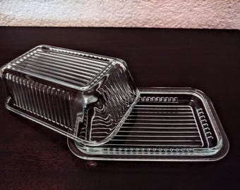 Beautiful Butter dish with Lid Glass Decors gift for Mother Mom Friend Swedish Vintage Cottagecore plates Farmhouse Wedding decors Christmas