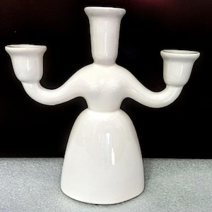 Cute Vintage 3 arm Candle holder Sweden white Scandinavian candlestick 3 arms candles Swedish decors Christmas Advent Farmhouse Rustic gift