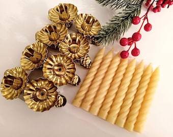 10 Silber Weihnachtsbaum Kerzenhalter Pendel Kerzenhalter Gewichtetes Gegengewicht Vintage Balance Kerzenhalter Tannenzapfen Rustikales Ostern