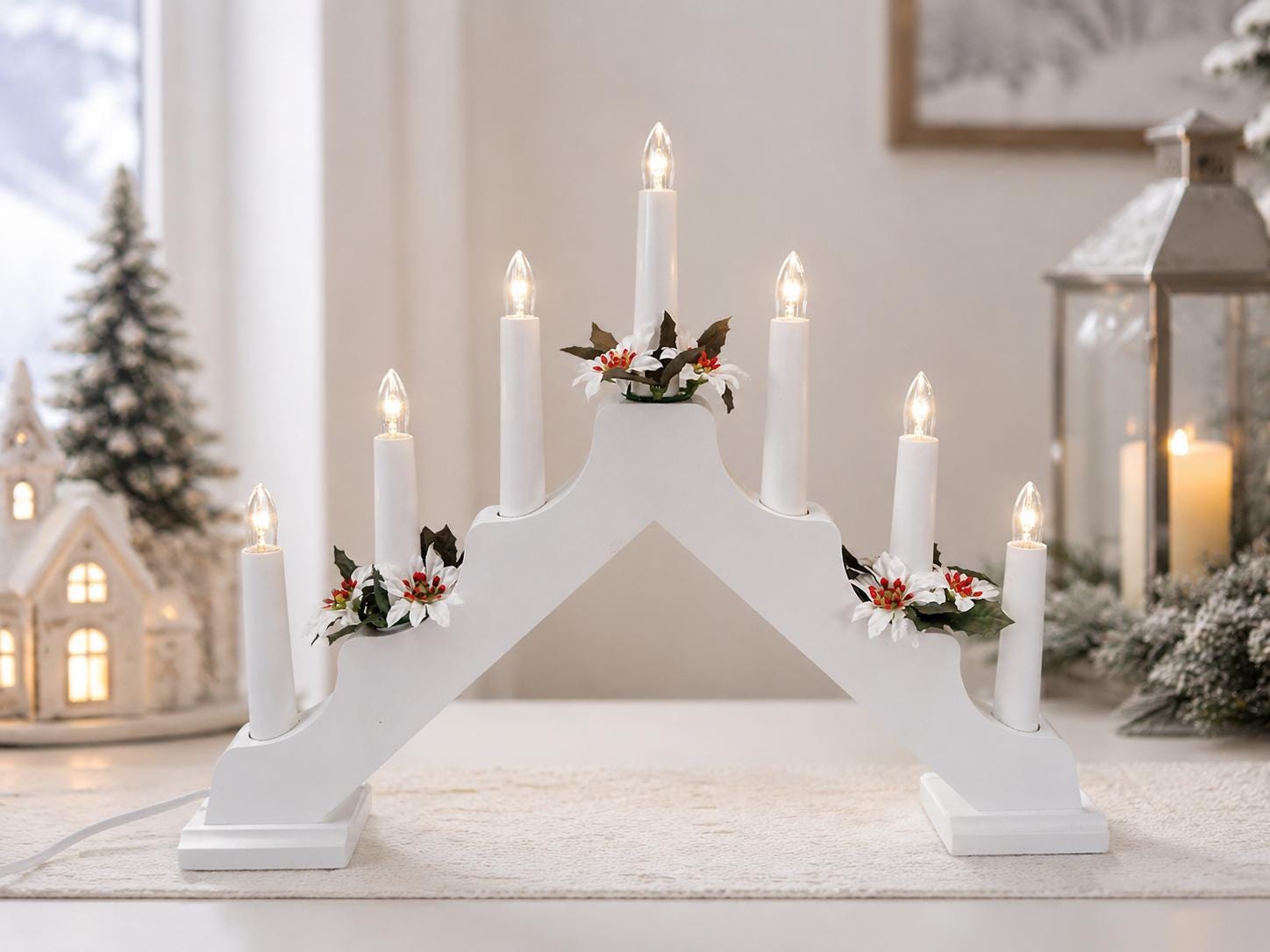 Adventskranz elektrische kerzen