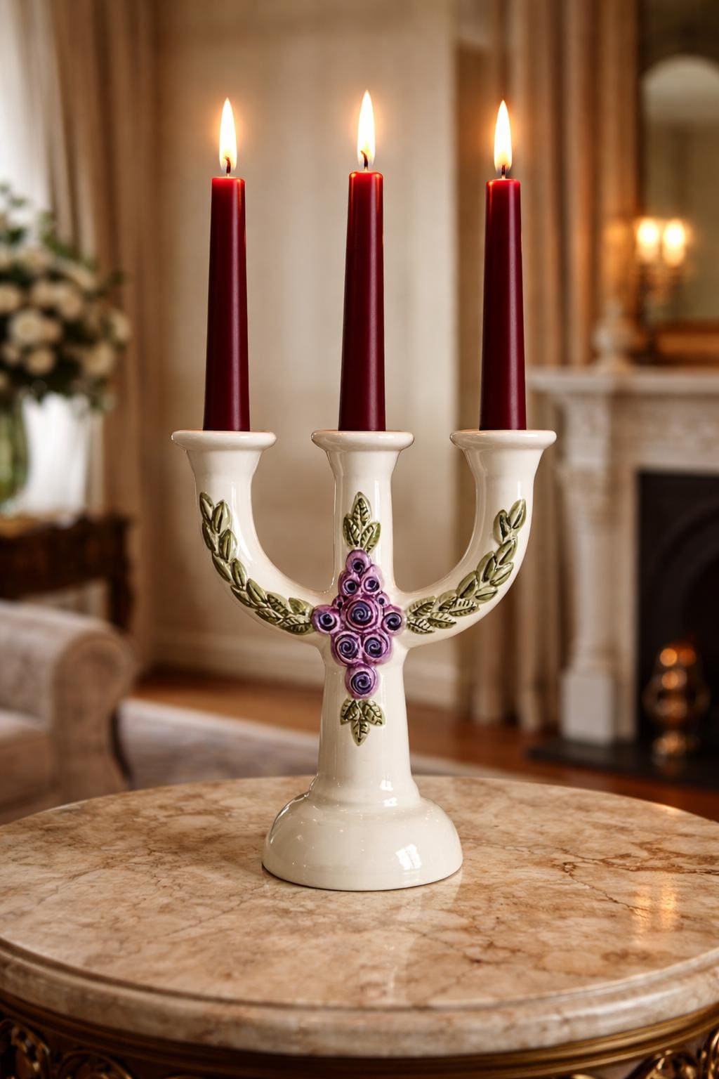 Wonderful 3 Arms Vintage Swedish Candle Holder Candelabra