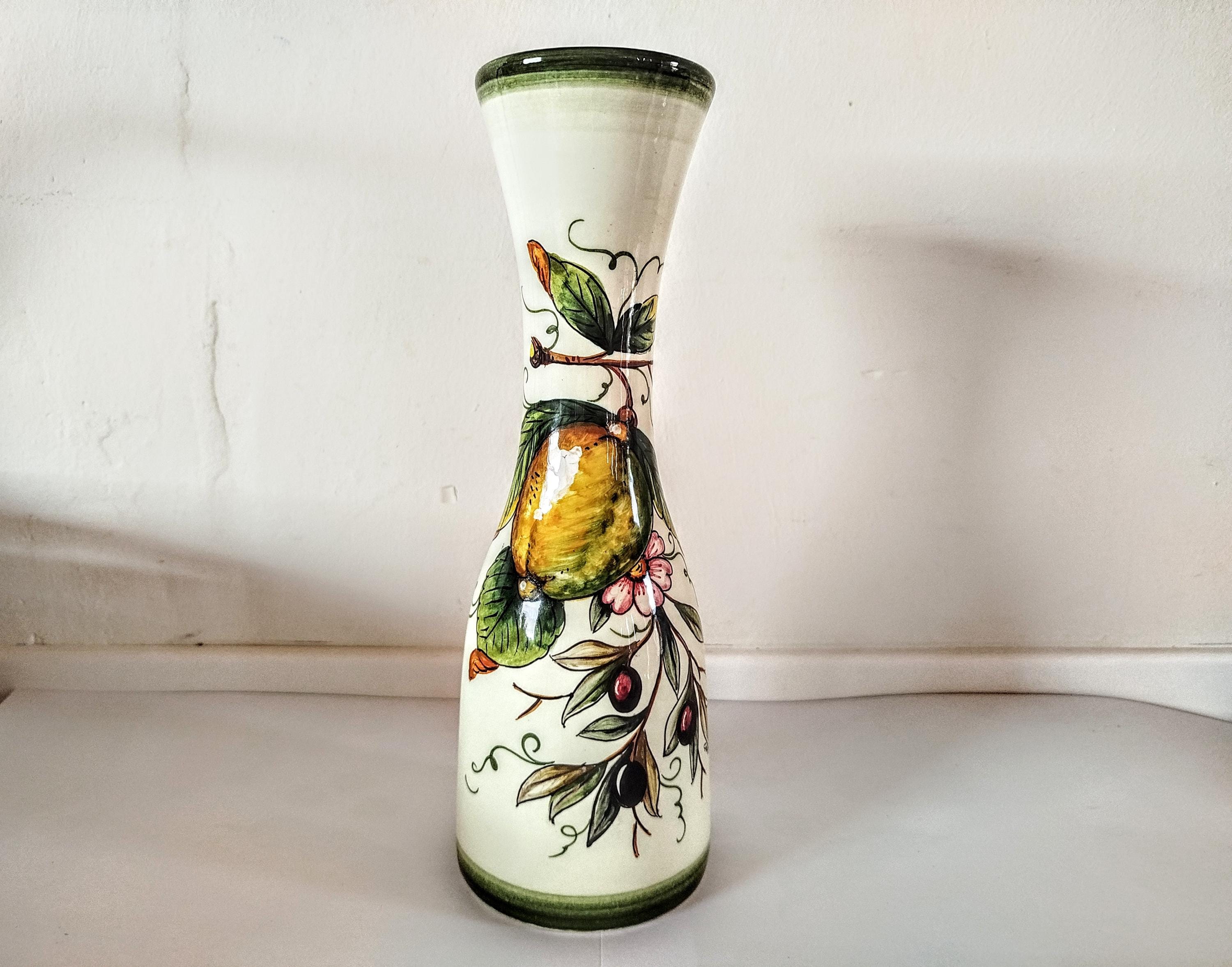 ヴィンテージ イタリア製 陶器 ピッチャー フィレンツェ 手描き ヴィンテージ イタリア製 陶器 ピッチャー フィレンツェ 手描き