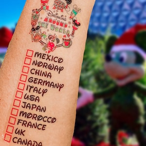 Drinking Around the World Tattoo-Food & Wine Festival-Epcot World Showcase-Drink around the World-paspoort-Disney Christmas - Epcot-vakanties