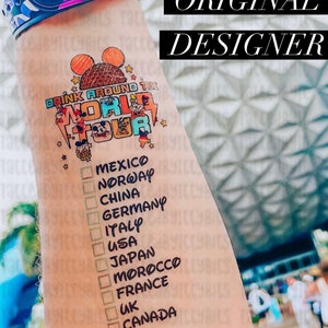 Drinking Around the world Tattoo-Food & Wine Festival 2025 -Epcot World Showcase-Drink around the world tour-Disney Temporary Tattoo