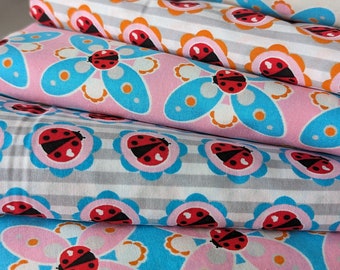 Poplin fabric. Ladybird-POP. Ladybug.