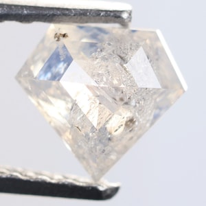 0.33 Ct, 4.5 X 4.8 X 2.1 MM, Natural Loose Diamond Milky Color Pentagon Shape Faceted Diamond, Polished Diamond Ring, Rustic Diamond, DG8168
