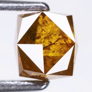 1.87 Ct, 5.8 X 5.4 X 5.3 MM, Natural Loose Diamond Orange Color Unique Shape Faceted Diamond For Making Jewelry, Orange Diamond Ring,DG10025