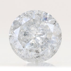 0,52 Ct, 5,1 x 3,1 mm, diamante solto natural, cor cinza, formato redondo, lapidação brilhante, diamante facetado, brilhante, DG9530