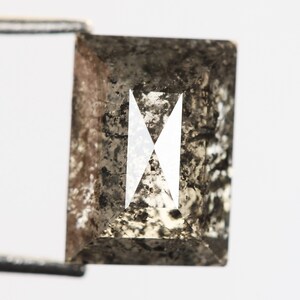 1.87 Ct, 7.5 X 5.4 X 3.9 MM, Natural Loose Diamond Black Color Baguette Shape Diamond, Conflict Free Diamond, Fancy Diamond Jewelry, DG5916