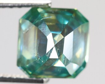1.55 Ct, 6.9 X 6.8 X 4.1 MM, Loose Moissanite Emerald Shape