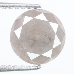 1,69 Ct, 7,0 x 4,8 mm, diamante natural solto, cor cinza, formato redondo, lapidação brilhante para anéis, diamante lapidação brilhante antigo, C747