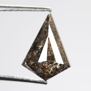 1.18 Ct, 9.4 X 6.7 X 3.3 MM, Natural Loose Diamond Brown Black Color Kite Shape Faceted Diamond, Fancy Rustic Diamond, Birthstone, DG6894