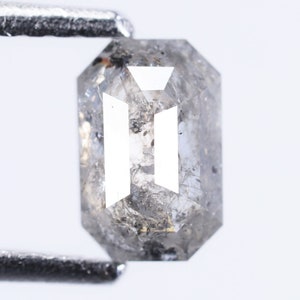 0.79 Ct, 6.6 X 4.3 X 2.9 MM, Natural Loose Diamond Salt And Pepper Baguette Shape Polished Diamond For Making Jewelry Custom Ring, DG4066