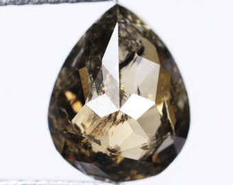 1.00カラットの天然ペアシェイプダイヤモンド、ミルキーな輝きのルース