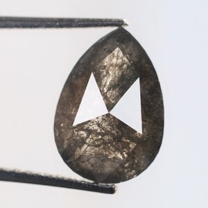 1,93 Ct, 10,0 x 7,0 x 3,3 MM, natürlicher lose schwarze Farbe, birnenförmiger polierter Diamant für Jubiläumsgeschenk, Geburtstagsgeschenk, DG8459