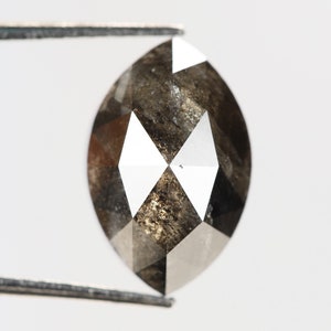 3.04 Ct, 11.5 X 7.5 X 4.3 MM, Natural Rustic Diamond Fancy Black Color Marquise Shape Diamond For Making Jewelry, Radiant Diamond, DG6489