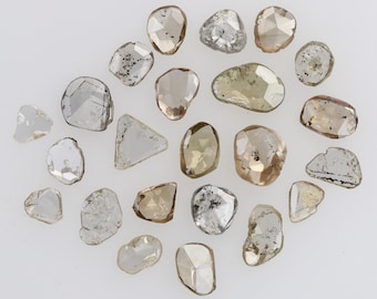 2.36 Ct, 4.7 X 4.1 X 1.5 MM, Natural Loose Diamond Champagne Color Slice Shape Rose Cut Polished Diamond, Conflict Free Diamond, DG7452