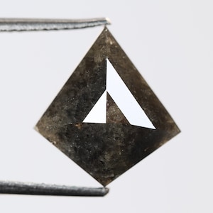 4.33 Ct, 13.5 X 12.4 X 4.2 MM, Natural Rustic Diamond Fancy Black Color Kite Shape Wholesale Polished Diamond, Fancy Diamond Jewelry, DG6290