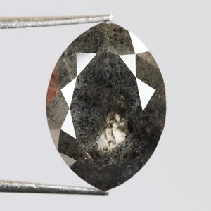 4.96 Ct, 13.2 X 9.3 X 4.6 MM, Natural Loose Diamond Black Color Marquise Shape Polished Diamond, Conflict Free Diamond, Birthstone, DG5751
