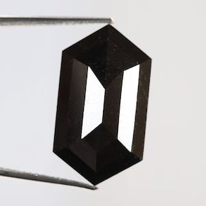 10.5 Ct, 21.7 X 12.1 X 4.0 MM, Natural Loose Diamond Black Color Hexagon Shape Wholesale Polished Diamond, Fancy Diamond Jewelry, DG6263