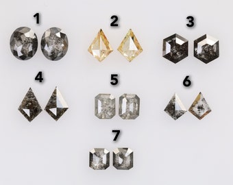 1.05 Ct, 6.1 X 5.1 X 2.0 MM, Natural Loose Diamond Mix Color Mix Shape Faceted Pair Diamond, Antique Earring Set Diamond, Dwarkesh, DG8875