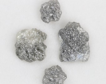 Diamante bruto natural solto de 16,5 ct, 14,5 x 11,0 x 3,9 mm, cor cinza, clareza I3, pedra bruta, grande coleção, DG5939