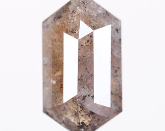 1.64 Ct, 10.1 X 5.4 X 3.0 MM, Natural Loose Diamond Gray Color Hexagon Shape Faceted Diamond For Jewelry, Octagon Rustic Diamond, C1229