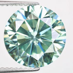 4.16 Ct, 10.6 X 6.4 MM, Loose Moissanite, Round Shape Brilliant Cut Green Color Loose Moissanite Diamond For Rings, Gift For Wife, C1247