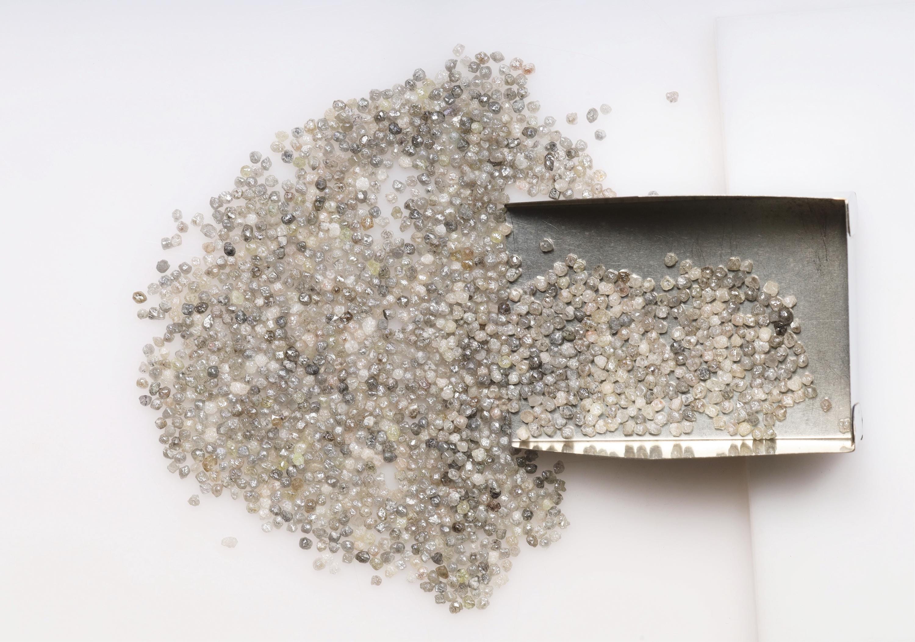 Diamant Brut Naturel 2,85 Ct Blanc-gris I3 - Pierre Non Taillée - Lot Unique