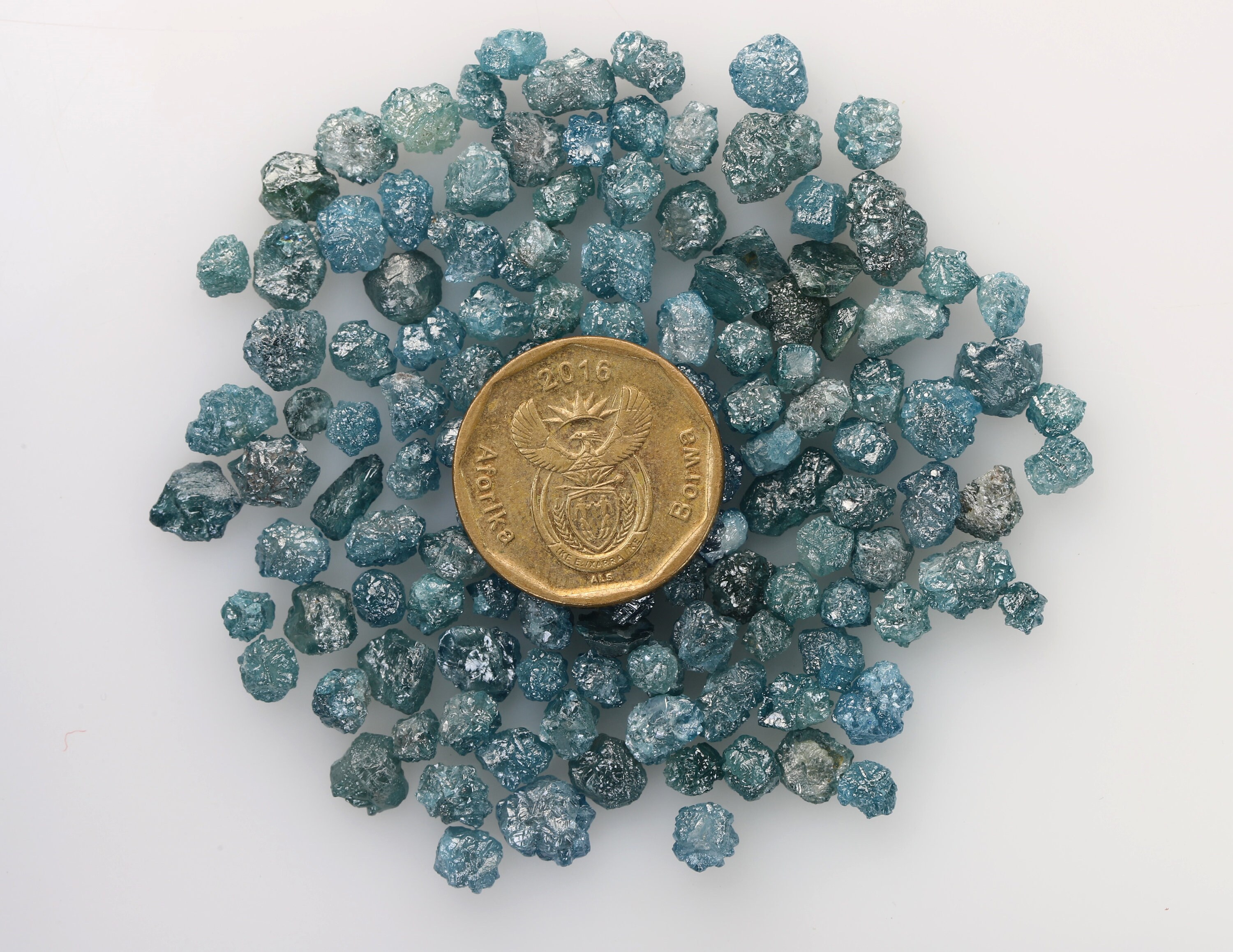Diamant Brut Naturel Bleu - 1.97 Carats - Non Taillé - Clarté I3 - Origine Afrique Du Sud