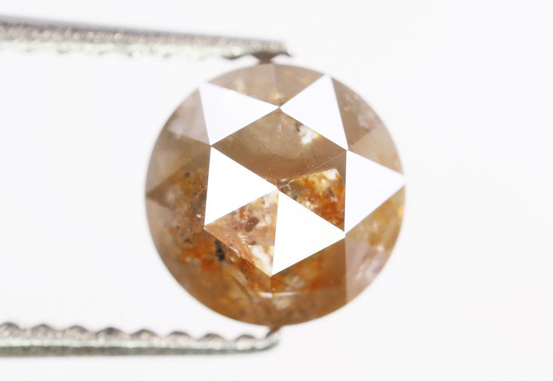 Buy 1.28 Ct, 6.2 X 3.6 MM, Natural Rustic Diamond Peach Color