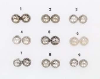 0,43 Ct, 3,7 X 1,8 mm, natürliche lose Cabochon Diamant Mix Farbe runde Form Cabochon Diamant, Ohrring Set Diamant, Fancy Paar Diamant, C514