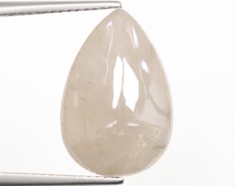 10.08 Ct, 17.3 X 11.5 X 5.9 MM, Natural Fancy Gray Color Pear Shape Cabochon Diamond | Unique Engagement Ring | Boho Jewelry Supply | C2263