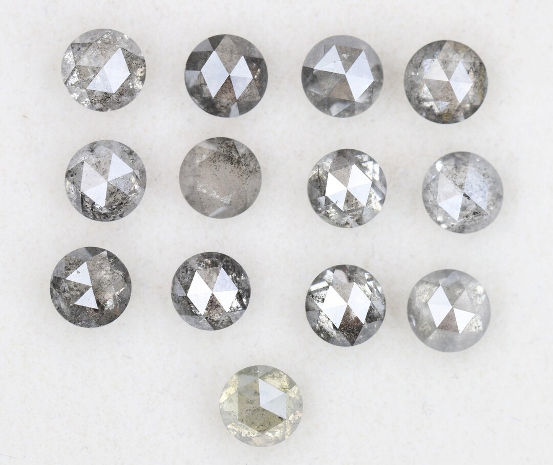 4.56 Ct, 4.3 X 2.2 MM, Natural Loose Diamond Salt and Pepper