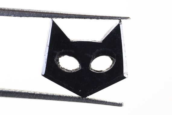 2.12 Ct, 11.0 X 10.1 X 2.2 MM, Loose Diamond Black Color Vampire Face Shape Faceted Diamond, Earth Mine Stone, Huge Collection, DG9173