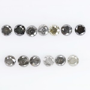 2.23 Ct, 3.6 X 2.6 MM, Natural Loose Unique Black Salt And Pepper Color Round Shape Brilliant Cut Diamond, Fancy Black Diamond Jewelry, C484