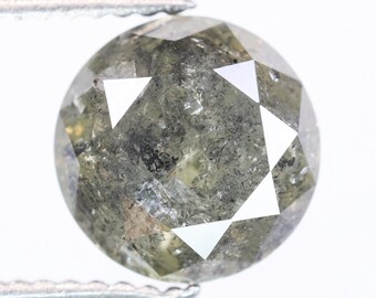 2.91 Ct, 8.2 X 6.3 MM, Natural Green Color Round Shape Brilliant Cut Diamond | Alternative Engagement Ring | Fine Jewelry Making | C2255