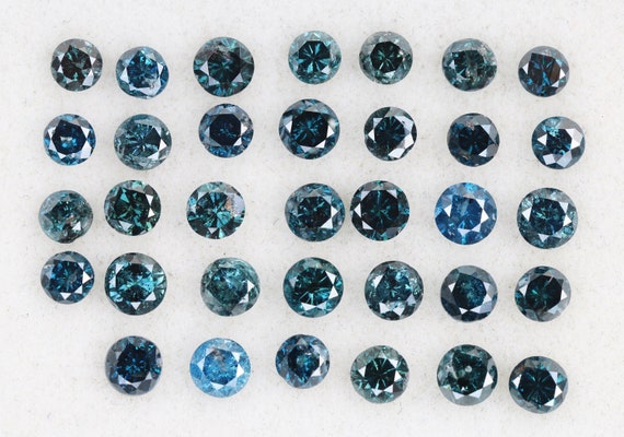 3.46 Ct 3.2 X 2.2 MM Loose Diamond Blue Color Round Shape