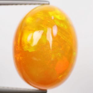 9.48 Ct, 16.1 X 12.4 X 8.6 MM, Natural Loose Rare Mexican Origin Opal Fancy Orange Color Oval Shape Opal Cabochon Gemstone  Jewelry | C1601