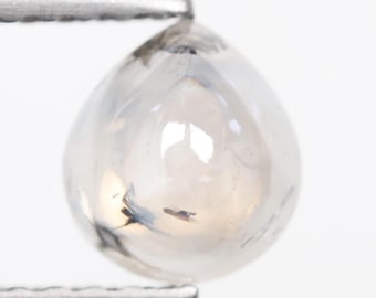 0.81 Ct, 6.0 X 5.4 X 3.1 MM, Natural Fancy Opulence White Color Pear Shape Cabochon Diamond For Wedding Ring | Fine Jewelry Stone | C2265