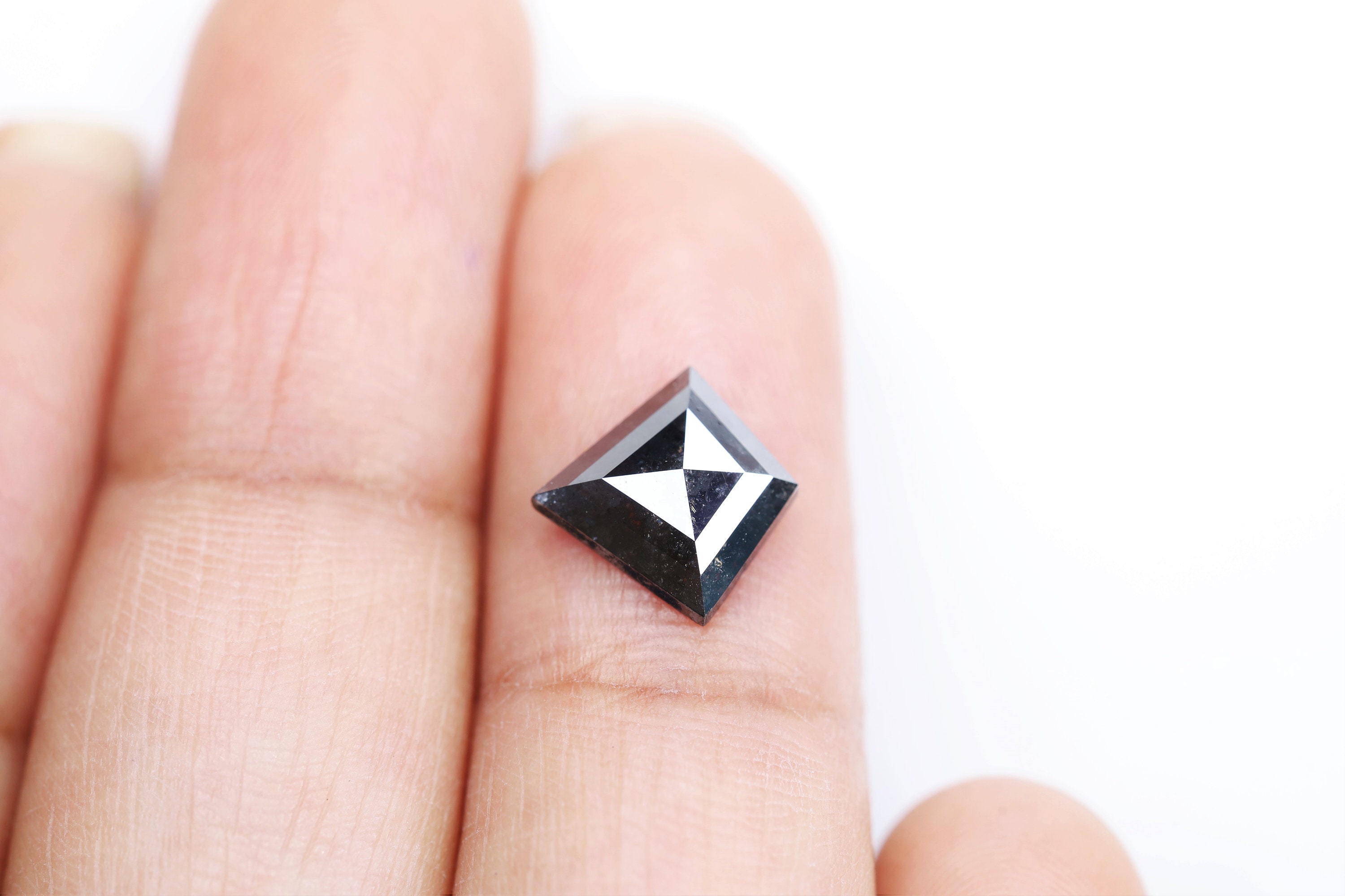Diamant Noir Naturel 1.00 Ct Taille Cerf-volant - Pierre Fine Fantaisie - Neuf