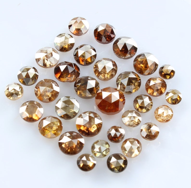 6.48 Ct 4.7 X 3.0 MM Natural Loose Diamond Mix Color Round Etsy