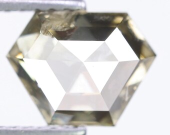 1.56 Ct, 6.8 X 8.9 X 3.1 MM, Natural Fancy Green Color Geometric Shape Diamond | Alternative Bridal Ring Stone | Fine Jewelry Supply | C2252