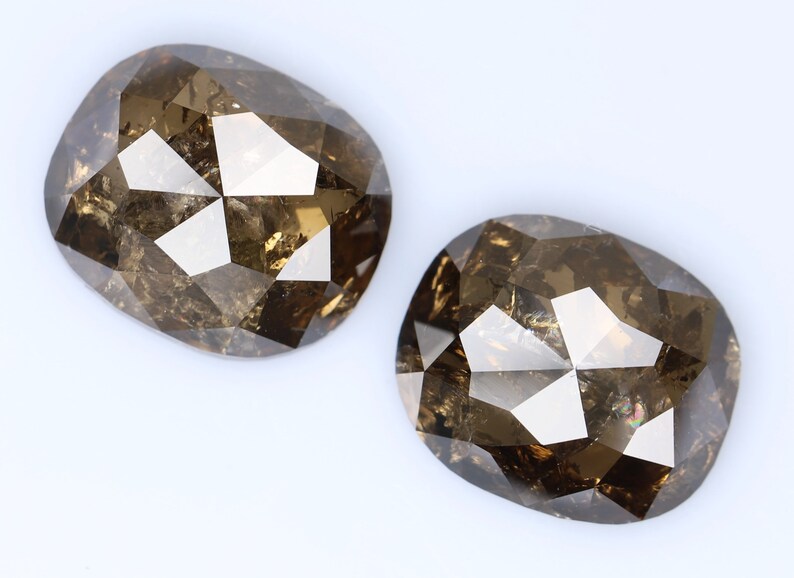 Fancy Antique Diamond Jewelry 7.9 X 7.5 X 2.0 MM Square Emerald Shape Brown Pink Color Natural Loose Beautiful Diamond 1.46 Ct R1006