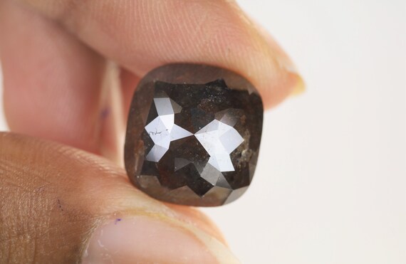 15.59 Ct, 14.6 X 13.9 X 8.0 MM, Natural Loose Diamond Dark