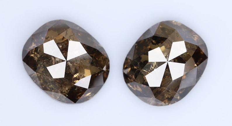 Fancy Antique Diamond Jewelry 7.9 X 7.5 X 2.0 MM Square Emerald Shape Brown Pink Color Natural Loose Beautiful Diamond 1.46 Ct R1006